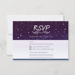 Hochzeit unter dem Sternenhimmel UAWG RSVP Karte