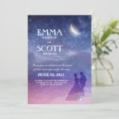 Hochzeit unter den Sternen Einladung Tanzpaare (Stehend Vorderseite)