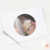 Hochzeit unter den Sternen Runder Aufkleber (Umschlag)