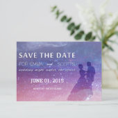 Hochzeit unter den Sternen Save the Date Tanz (Stehend Vorderseite)