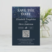 Hochzeit unter der Sternennacht Himmel Himmelfahrt Save The Date (Stehend Vorderseite)