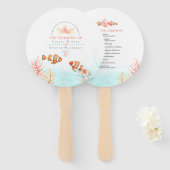 Hochzeit unter Wasser Kunst Korallen und Fische Aq Fächer (Vorne und Hinten)