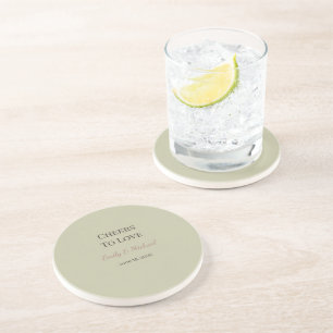 Hochzeit-Unterlagen   Prost auf die Liebe Geschenk Getränkeuntersetzer