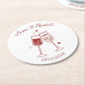 Hochzeit Untersetzer Elegant Personalisiert (Angewinkelt)