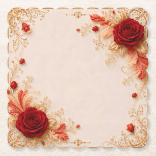 Hochzeit Untersetzer Romantischer Luxus Braut-Ti