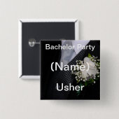 Hochzeit Usher Button (Vorne & Hinten)