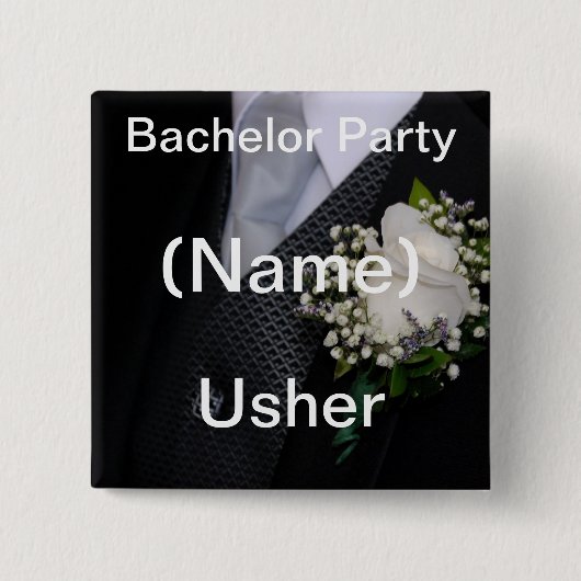 Hochzeit Usher Button (Vorderseite)