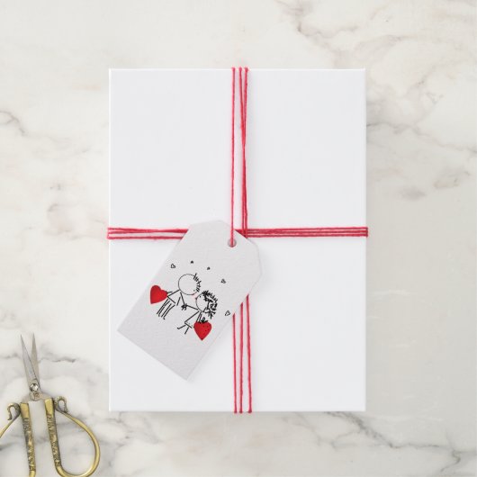 Hochzeit, Valentinstag Geschenkanhänger (Mit Garn)