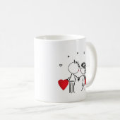 Hochzeit, Valentinstag Kaffeetasse (VorderseiteRechts)