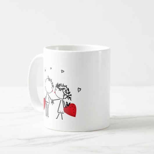 Hochzeit, Valentinstag Kaffeetasse (Vorderseite Links)
