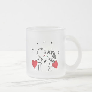 Hochzeit, Valentinstag Mattglastasse
