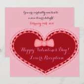 Hochzeit Valentinstag Romantische Herzeinladung Einladung (Vorne/Hinten)