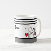 Hochzeit, Valentinstag-Socken Kaffeetasse (VorderseiteRechts)