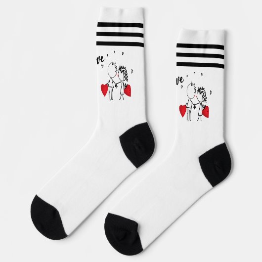 Hochzeit, Valentinstag-Socken Socken (Linkes Detail)