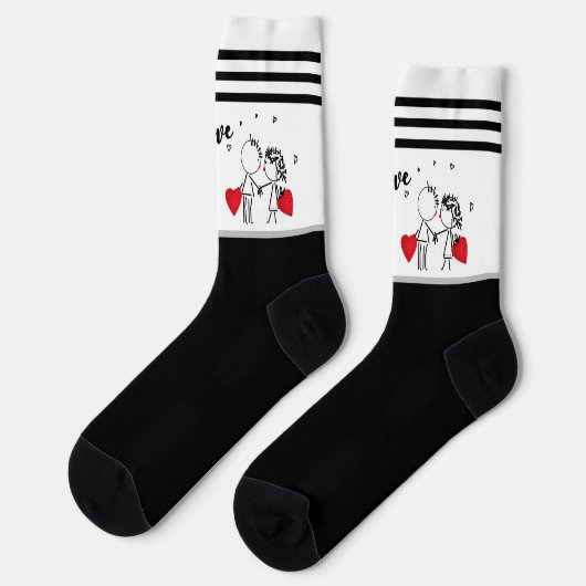 Hochzeit, Valentinstag-Socken Socken (Linkes Detail)