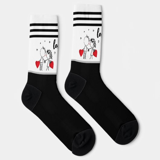 Hochzeit, Valentinstag-Socken Socken (Rechts)