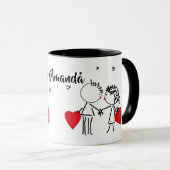 Hochzeit, Valentinstag Tasse (VorderseiteRechts)