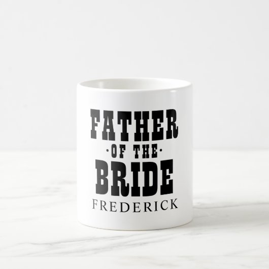 Hochzeit Vater der Braut und Datum Kaffeetasse (Mittel)