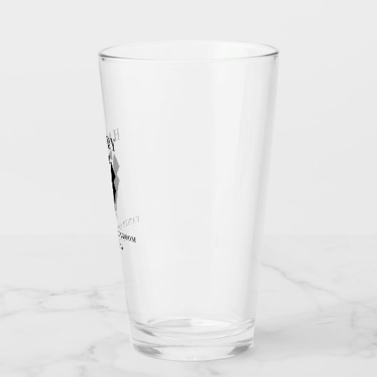 Hochzeit VATER DER GROOM Tuxedo Pint Glas (Links)