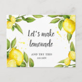 Hochzeit verändern das Datum, an dem Lemons Blosso Postkarte (Vorderseite)