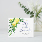 Hochzeit verändern das Datum, an dem Lemons Blosso Postkarte (Stehend Vorderseite)