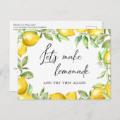 Hochzeit verändern das Datum, an dem Lemons Blosso Postkarte (Vorne/Hinten)