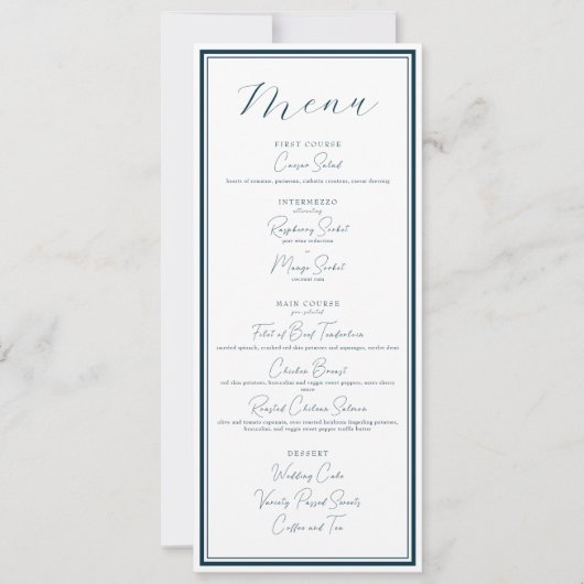 Hochzeit/Veranstaltungsklasse und moderne Speiseka Einladung (Vorderseite)