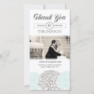 Hochzeit Verlobung Aqua Blume Danke Foto