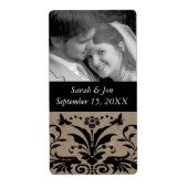 Hochzeit Verlobung Foto Damask Save the Date (Vorne)