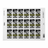 Hochzeit Verlobung Foto Damask Save the Date Adressaufkleber (Vorne)