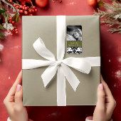 Hochzeit Verlobung Foto Damask Save the Date Adressaufkleber