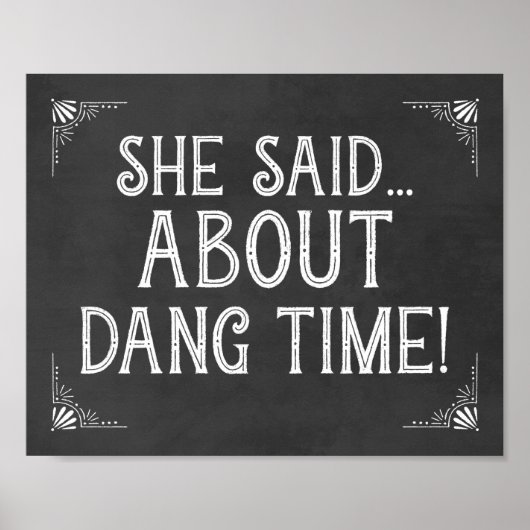 Hochzeit Verlobung Foto Prop Sign Sie sagte Ja Poster (Vorne)