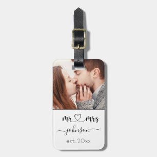 Hochzeit Verlobung Herz Foto Name Gepäck Gepäckanhänger