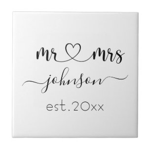 Hochzeit Verlobung Herz Frau Personalisierte Bezei Fliese