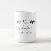 Hochzeit Verlobung Herz Frau Personalisierte Bezei Kaffeetasse (Mittel)