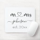 Hochzeit Verlobung Herz Frau Personalisierte Bezei Mousepad (Mit Mouse)