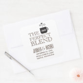 Hochzeit-Verlobung Kaffeepause Gefallen Quadratischer Aufkleber (Umschlag)