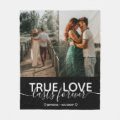 Hochzeit Verlobung Wahre Liebe Foto Fleecedecke (Vorderseite)