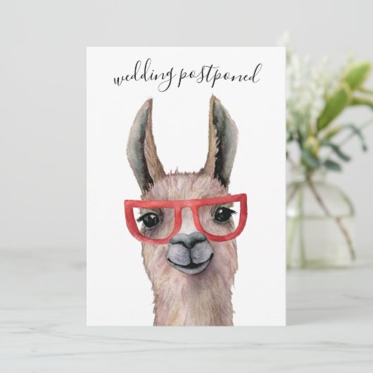 Hochzeit verschoben Sonntagsverlegung Einladung (Stehend Vorderseite)