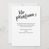 Hochzeit verschoben Sonntagsverlegung Einladung (Rückseite)