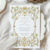 Hochzeit verzierter Wasserfarben Einladung