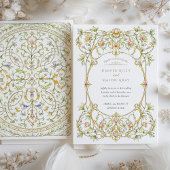 Hochzeit verzierter Wasserfarben Einladung