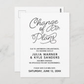 Hochzeit verzögert Änderung der Pläne Postkarte (Vorne/Hinten)