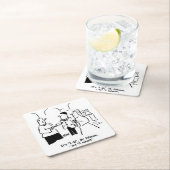 Hochzeit. Vicar sagt Bridegroom, es sei "Ich tue". Rechteckiger Pappuntersetzer (Vor Ort)