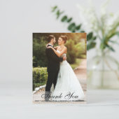 Hochzeit Vielen Dank, Bride & Groom Foto Postcard  Postkarte (Stehend Vorderseite)