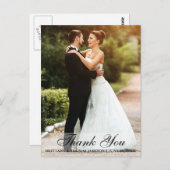 Hochzeit Vielen Dank, Bride & Groom Foto Postcard  Postkarte (Vorne/Hinten)