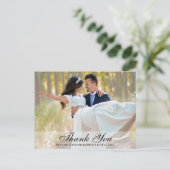 Hochzeit Vielen Dank, Bride & Groom Foto Postcard  Postkarte (Stehend Vorderseite)