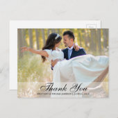 Hochzeit Vielen Dank, Bride & Groom Foto Postcard  Postkarte (Vorne/Hinten)