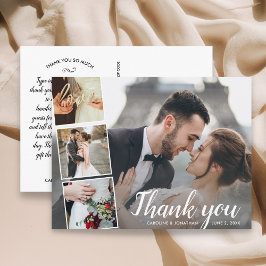 Hochzeit Vielen Dank, dass Sie Foto Collage 12x18 Dankeskarte
