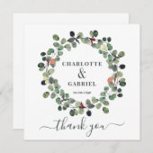Hochzeit Vielen Dank Eukalyptus Greenery Dankeskarte (Vorne/Hinten)